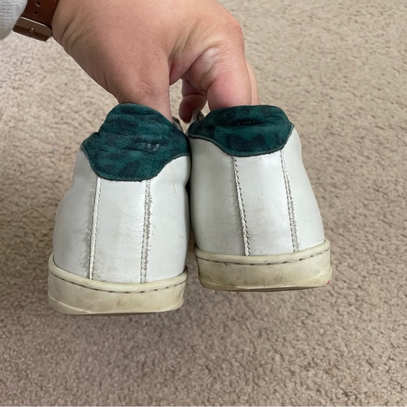 P448 RARE John Mid-Top Sneakers in White w/ Green Accent SIZE 37 - Picture 3 of 14